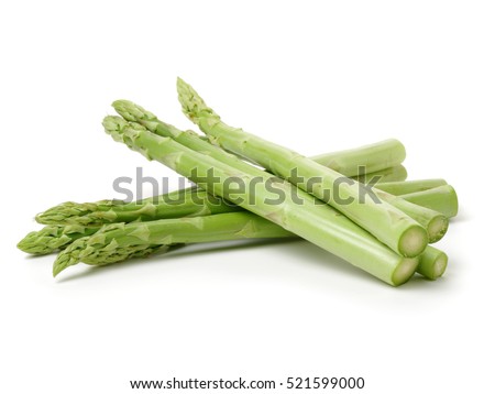 Asparagus on white background Royalty-Free Stock Photo #521599000