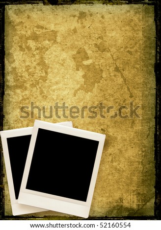 vintage instant photo with highly Detailed textured grunge background