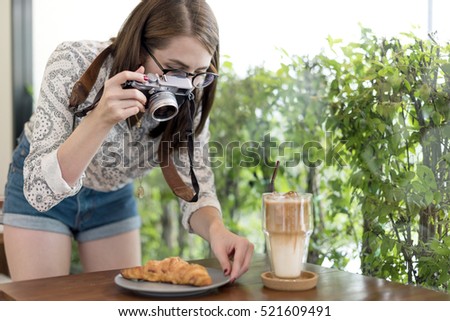 Woman Photographer Food Croissant Photography