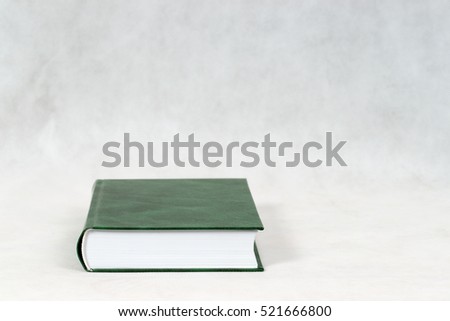 Open book on table. Back to school. Copy space. Top view.