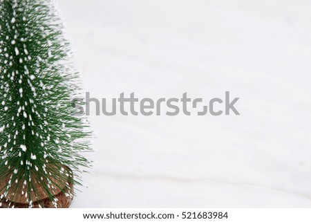 natural white background with Christmas ornaments