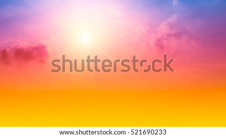 Vivid color sky and cloud with sunrise