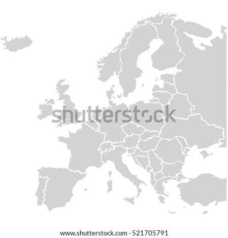 map europe vector Royalty-Free Stock Photo #521705791