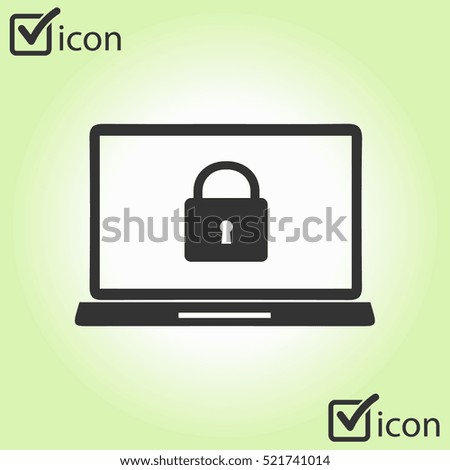 Internet security concept  icon. Identification and protection simbol.