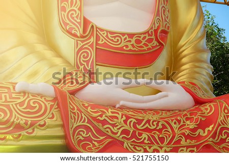 Big hand of Buddha statue 
