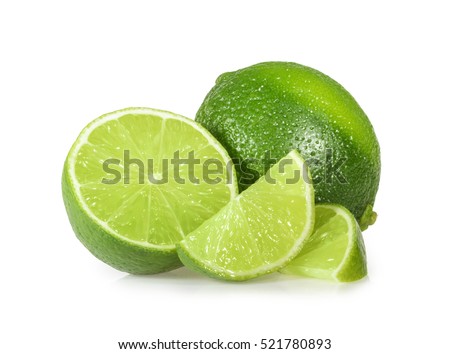 Lime isolated on white background Royalty-Free Stock Photo #521780893