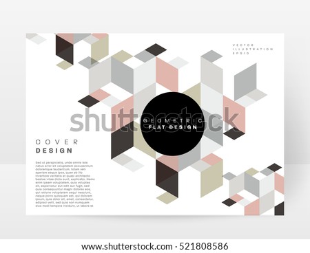 Geometric background Template for covers, flyers, banners, posters and placards, may be used for presentations and books, EPS10 vector illustration Royalty-Free Stock Photo #521808586