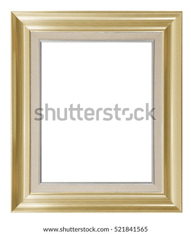 antique golden frame isolated on white background with clipping path.
