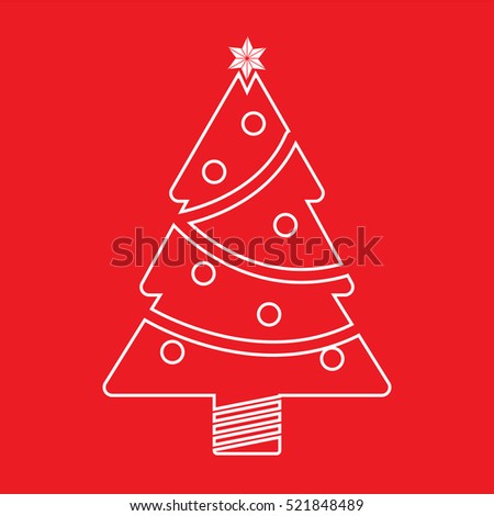 fir-tree christmas Icon Vector Illustration