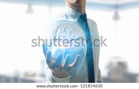 Person of great mind . Mixed media Royalty-Free Stock Photo #521854630
