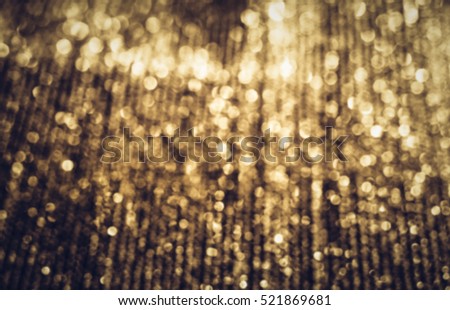 abstract Christmas background with holiday lights and copy space - magic blue bokeh glitter with blinking stars and falling snowflakes
