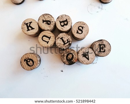 stamp tex letters love