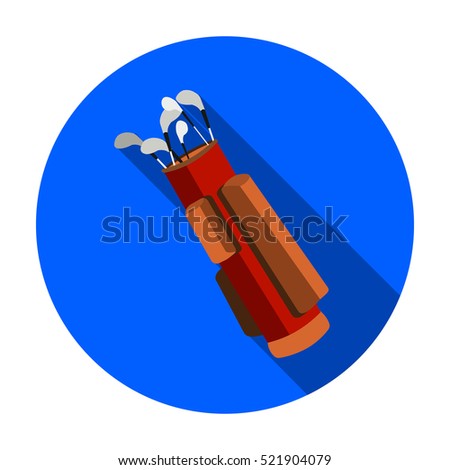 Golf icon in flat style isolated on white background. Sport and fitness symbol stock bitmap illustration.