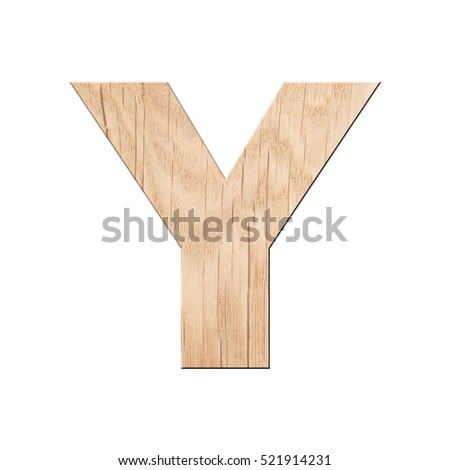 decorative wooden Alphabet, capital letter Y