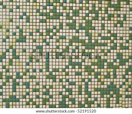 Background Resource: Colorful Seamless Mosaic Wall (Green Beige & White)