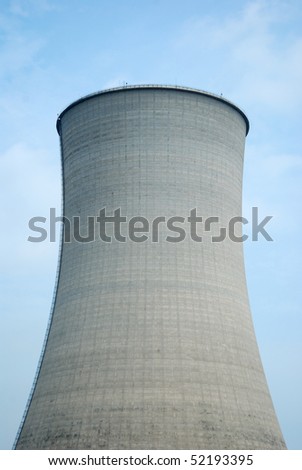 Huge power plant chimney chimney
