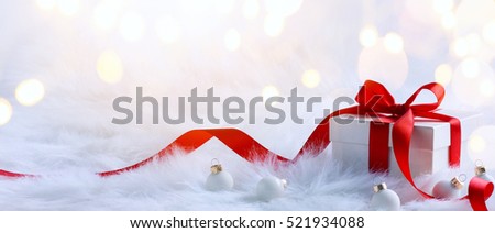 Christmas holidays composition on light background with copy space for your text Royalty-Free Stock Photo #521934088