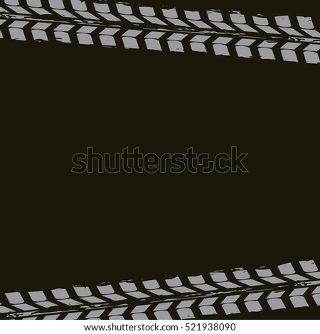 wheel prints in black and white colors. vector illustration