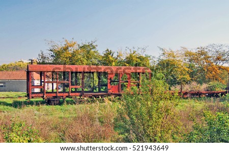 Old railway wagon.