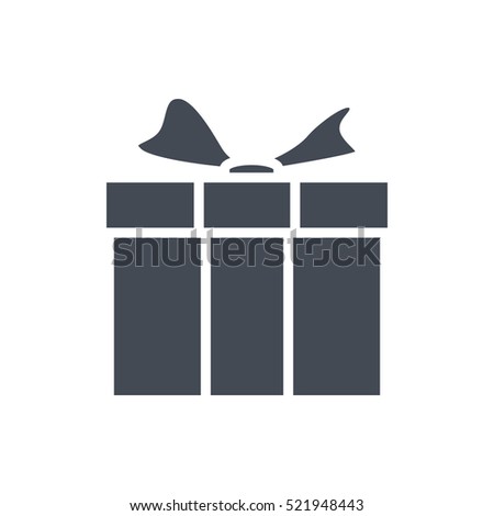 Wedding Icon Glyph Solid Vector Gift Box silhouette
