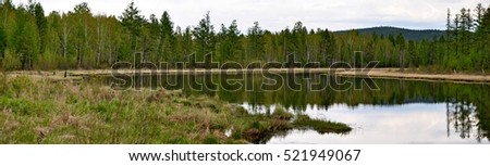 Taiga lake. Amur Region. Russia. Royalty-Free Stock Photo #521949067