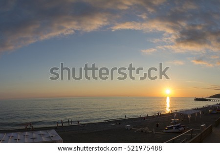 Sunset on the Black Sea, Russia