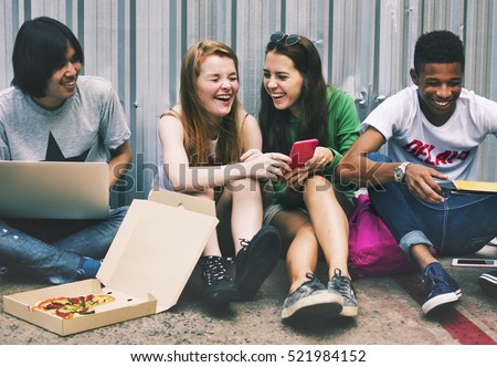 People Friendship Togetherness Activity Youth Culture Concept Royalty-Free Stock Photo #521984152