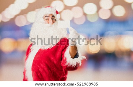 santa claus with name card