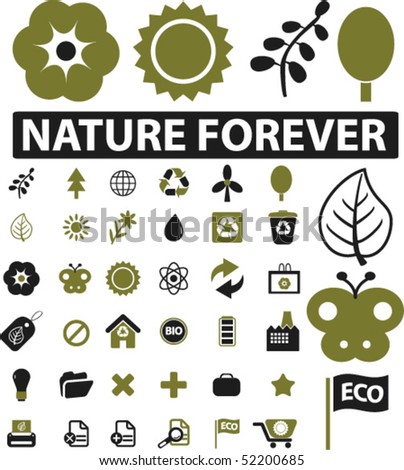 nature forever signs. vector