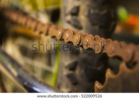 bicycle chain close up