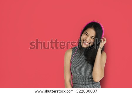 Woman Cheerful Portrait Studio Concept 