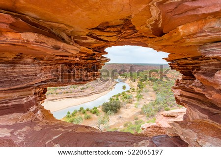 Kalbarri, Western Australia. Natural Window Royalty-Free Stock Photo #522065197