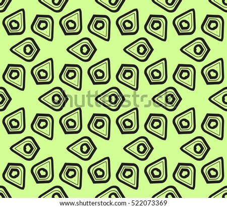 abstract geometric seamless pattern. vector. green