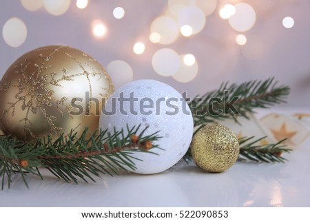 Christmas decoration on abstract background.