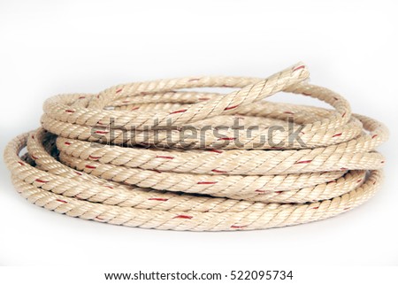 ship rope isolated on white background.