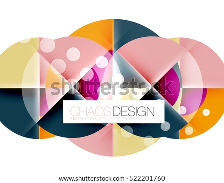 Round shape elements composition. Abstract background
