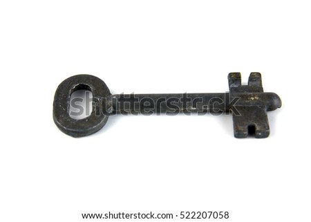 The key is isolated on a white background