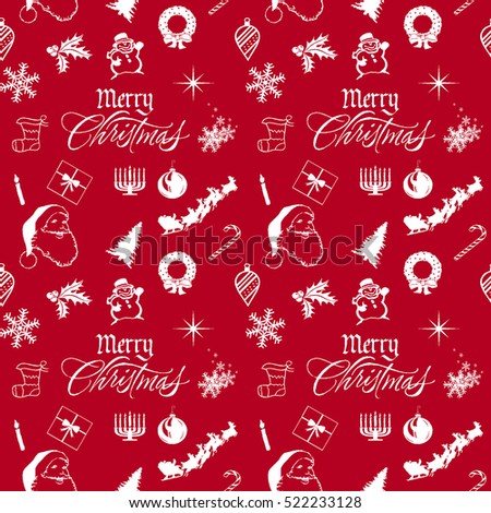 Christmas Pattern / Christmas background, great choice for wrapping paper pattern.	

