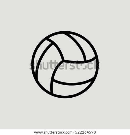 Volleyball Ball Outline Vector Icon