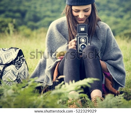 Woman Photography Camera Nature Environment