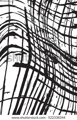 Distressed Lines Wavy  Black Overlay Texture For Your Design. EPS10 vector.