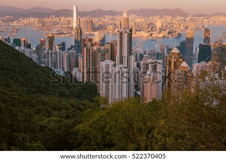 Hong Kong at sunset