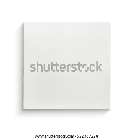 White canvas frame on white background.