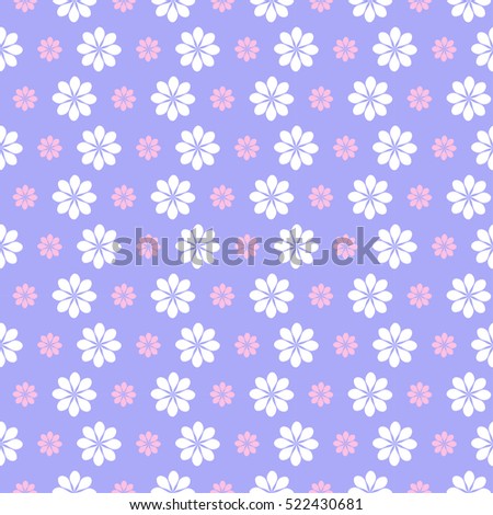 floral lilac pattern, white flowers