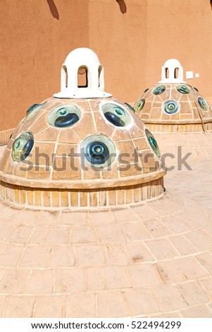 in iran the old building roof of the antique tradition  bath  