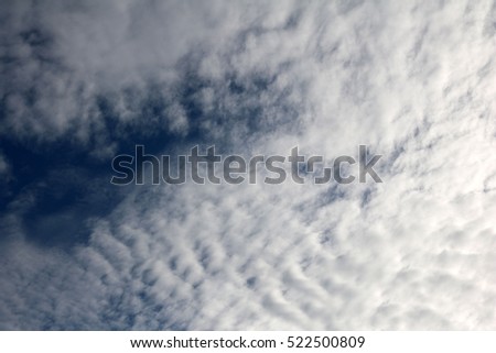 Beautiful white clouds with the blue sky.

