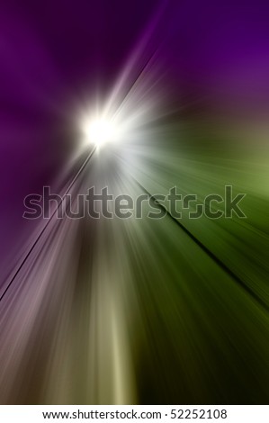 Abstract background in purple and green tones.