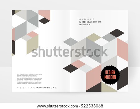 Geometric background Template for covers, flyers, banners, posters and placards, may be used for presentations and books, EPS10 vector illustration Royalty-Free Stock Photo #522533068