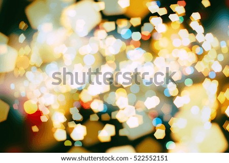 bulbs lights background:blur of Christmas wallpaper decorations concept.holiday festival backdrop:sparkle circle lit celebrations display