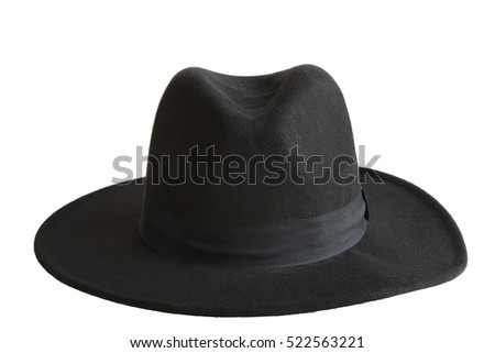 Black hat isolated on white background Royalty-Free Stock Photo #522563221